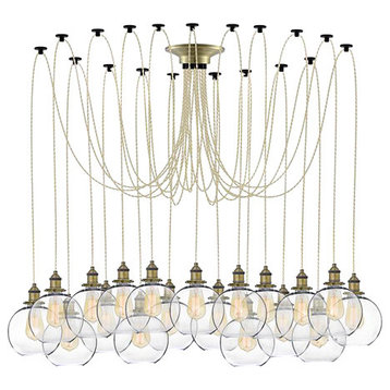 Large Glass Shade Chandelier
