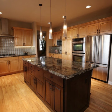 Refaced Island offers contrast and focal point
