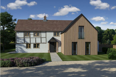Steventon, contemporary extension to traditional cottage