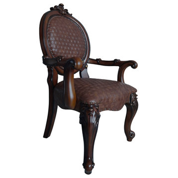 ACME Versailles  Arm Chair (Set-2) in Cherry Finish