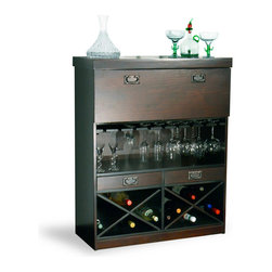 Kendal Mini Bar - Chocolate Finish - Wine And Bar Cabinets