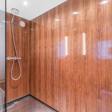 Holzwände im Badezimmer