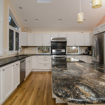 Honed Absolute Black Granite & Saturnia Granite