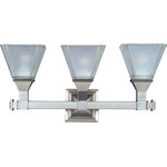 Maxim Lighting International - Brentwood 3-Light Bath Vanity Sconce, Satin Nickel, Frosted - Brighten up your powder room with the classic Brentwood Bath Vanity Fixture. This 3-light vanity fixture is beautifully finished in satin nickel with frosted glass shades to match your existing hardware. Whether hung over a pedestal sink or a full vanity, this fixture illuminates your space and sheds light on your morning and nightly routines.