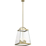 Kichler Lighting - Kichler Lighting 52124BNB Darton - Four Light Large Foyer Pendant - The Darton 25.75 inch 4 light large foyer pendantDarton Four Light La Brushed Natural Bras *UL Approved: YES Energy Star Qualified: YES ADA Certified: n/a  *Number of Lights: Lamp: 4-*Wattage:75w T bulb(s) *Bulb Included:No *Bulb Type:T *Finish Type:Brushed Natural Brass
