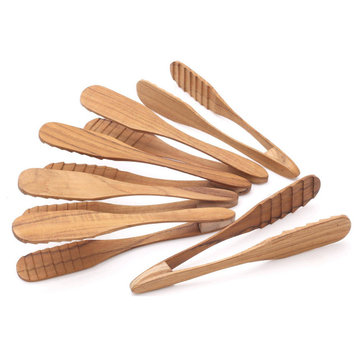 Novica Handmade Easy Service Teak Wood Tongs (Set Of 6)
