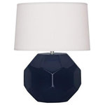 Robert Abbey - Robert Abbey MB01 Franklin, 1 Light Table Lamp - Inspired by the natural geometry found in turtle sFranklin 1 Light Tab Midnight Blue Glazed *UL Approved: YES Energy Star Qualified: n/a ADA Certified: n/a  *Number of Lights: 1-*Wattage:150w Type A bulb(s) *Bulb Included:No *Bulb Type:Type A *Finish Type:Midnight Blue Glazed
