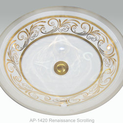 Hand Painted Undermounts by Atlantis Porcelain - Bathroom Sinks