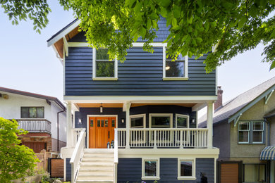 Inspiration for a transitional exterior home remodel in Vancouver