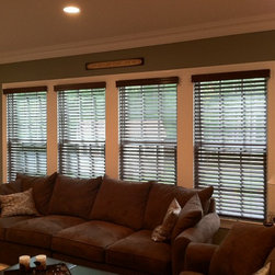 Wood Blinds Side By Side - Window Blinds