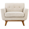 Engage Upholstered Fabric Armchair, Beige
