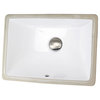 Nantucket Sinks 16"x11" Undermount Ceramic Sink, White