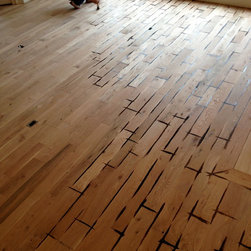 Custom Hand Beveled Rustic White Oak Flooring - Hardwood Flooring