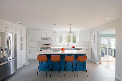 Inspiration for a transitional kitchen remodel in Boston