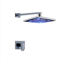 Leonardo LED Light Shower Head with Built in Mixer - Showerheads And Body Sprays