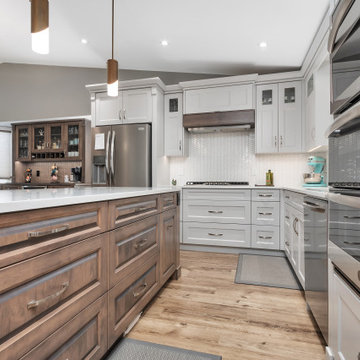 Maple & White Lacquer Traditional Kitchen