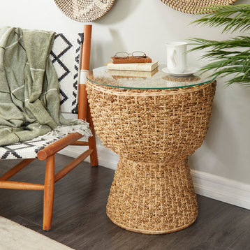 Bohemian Brown Seagrass Accent Table 561843