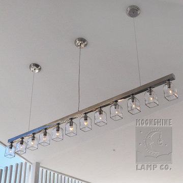 Mid Century Chrome Chandelier