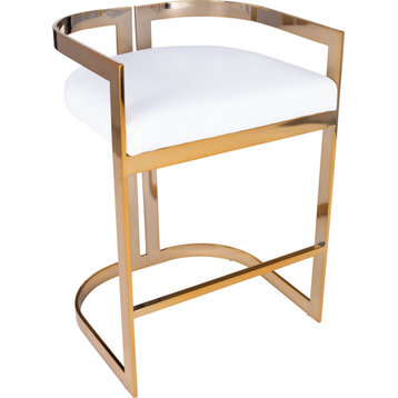 Clarence Counter Stool - Polished Gold