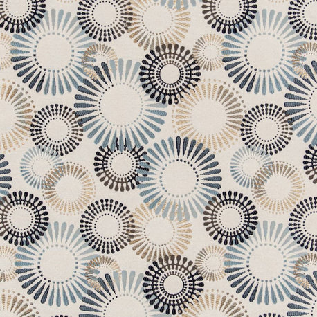 Blue woven Upholstery Fabric by the Yard