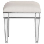 Elegant Decor - Chamberlan Dressing Stool - The Chamberlan collection is a modern and sleek decor family.  Every versatile item in this collection will add a soft contemporary feeling to any place in your home.