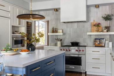 Example of a transitional kitchen design in San Francisco