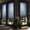 Custom Cordless Single Cell Shades, 45"x37", Cool Silver