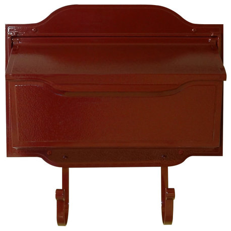 Mid Modern Asbury Horizontal Mailbox, Wine