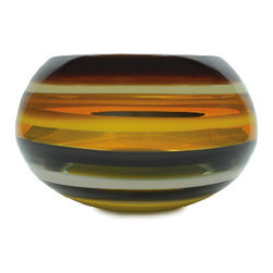 Caleb Siemon Mustard Banded Closed Bowl - Home Decor