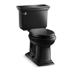 Kohler Memoirs Stately 2-Piece Elongated 1.28 GPF Toilet, Black