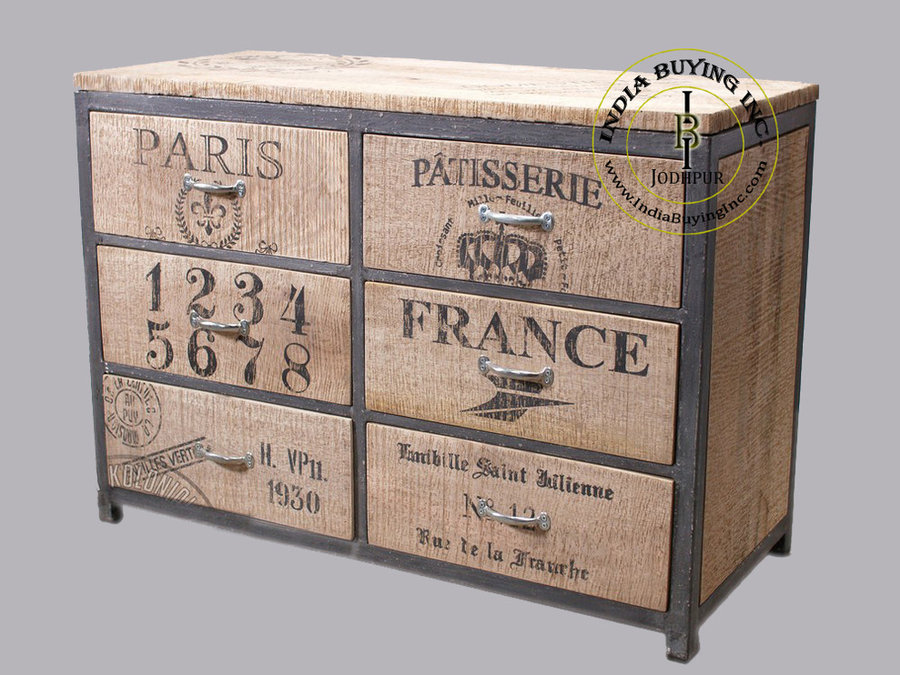 Industrial retro vintage french furniture
