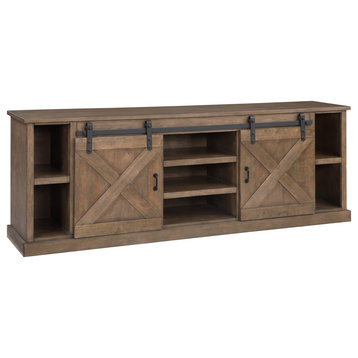 Legends Home Farmhouse 85 inch TV Stand for TVs up to 95 inches, Barnwood