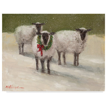 Mary Miller Veazie 'Lambs With Wreath' Canvas Art, 19"x14"