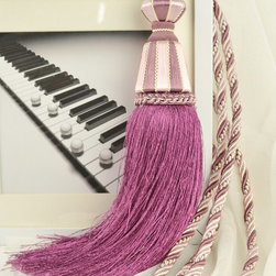9 Colors QYM32 Polyester Curtain Tassel Tie Backs in Pink Color - Window Treatment Accessories