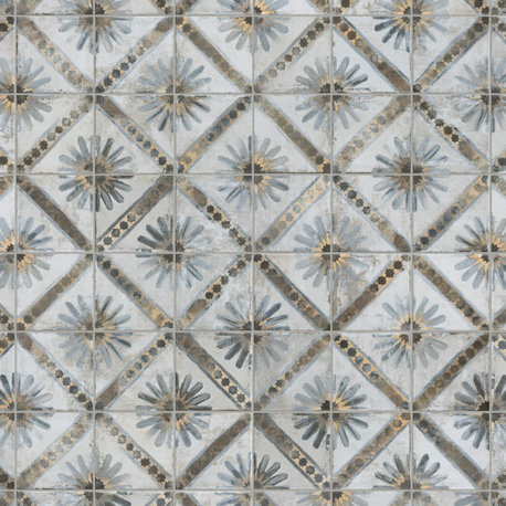 Harmonia Kings Ceramic Floor and Wall Tile, Marrakech Blue, Marrakech Blue