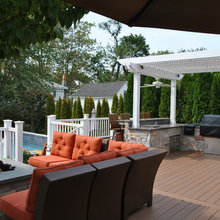 patio with fire feature