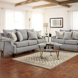 Bay Ridge Gray Sofa and Loveseat - Living Room Furniture Sets