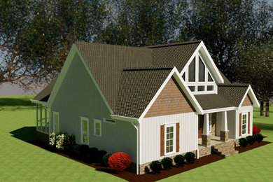Example of a mid-sized arts and crafts home design design in Other