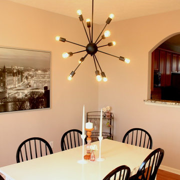 Kitchen pass-through window to dining room