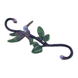 Import Wholesales - Cast Iron S Style Plant Hook, Hummingbird Color, 11.75" Long - Planter Hardware And Accessories