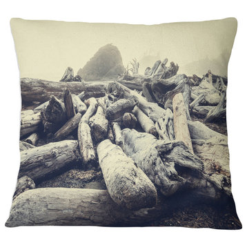 Olympic National Park Landscape Modern Landscape Printed Throw Pillow, 16"x16"