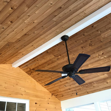 TimberTech Mocha deck and porch with Ashwood border in Germantown MD