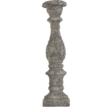 Candle Holder in Grey - Gray, Large