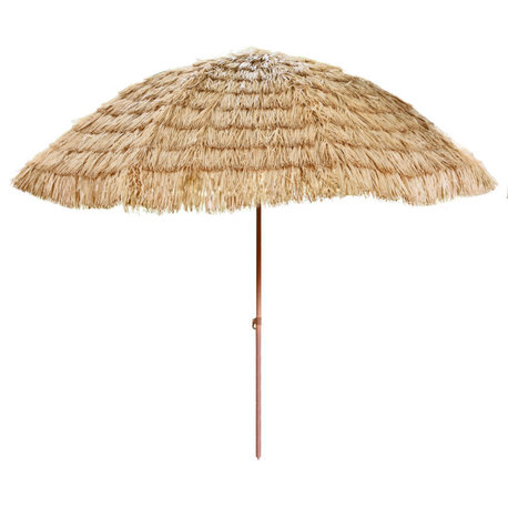 Tiki Thatch Tilt Beach and Patio Umbrella Hawaiian Style Palapa With UV Protect,