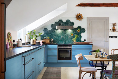 Inspiration for an eclectic kitchen in Stockholm.
