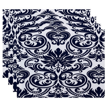 Alexys, Floral Print Placemat, Blue