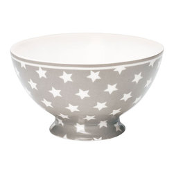 GreenGate Star Soup Bowl - Warm Grey - Dining Bowls