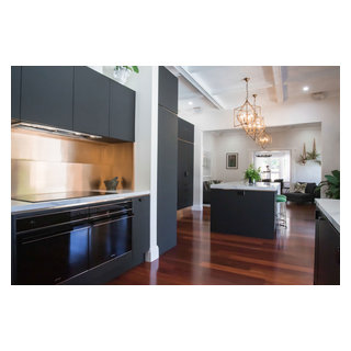 Luxury Black + Rose Gold Kitchen - Contemporary - Kitchen - Adelaide - by Plush Design Interiors ...