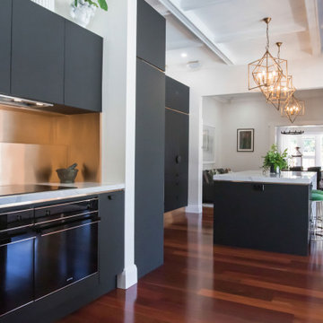 Luxury Black + Rose Gold Kitchen