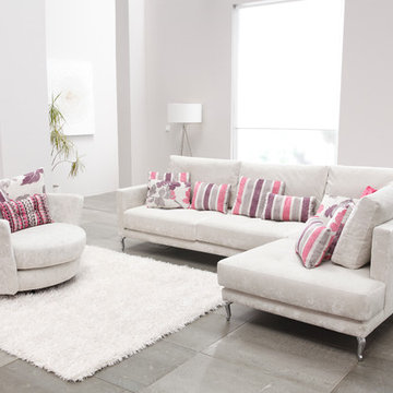 Opera Modular Fabric Sofa & My Nest Chair by Famaliving
